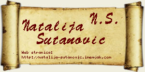 Natalija Šutanović vizit kartica
